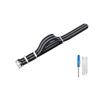 LOPAKACTAG Elastic Nylon Watchbands Diving Retro Dark Blue Black Red For Seiko Universal Men Silvery Buckle Watch Strap(Black Gray-Steel,18mm)