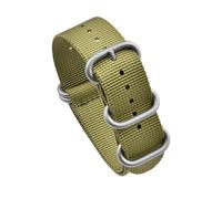 LOPAKACTAG Heavy Duty Nylon Strap 20mm 22mm Woven Fabric Watchband Stainless Steel Ring Buckle Men Replacement Belt Band For Casio(Army green,22mm)
