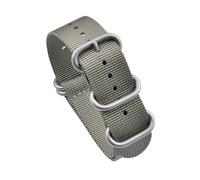 LOPAKACTAG Heavy Duty Nylon Strap 20mm 22mm Woven Fabric Watchband Stainless Steel Ring Buckle Men Replacement Belt Band For Casio(Gray,22mm)