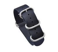 LOPAKACTAG Heavy Duty Nylon Strap 20mm 22mm Woven Fabric Watchband Stainless Steel Ring Buckle Men Replacement Belt Band For Casio(Royal Blue,22mm)