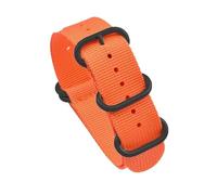LOPAKACTAG Heavy Duty Nylon Strap 20mm 22mm Woven Fabric Watchband Stainless Steel Ring Buckle Men Replacement Belt Band For Casio(Orange 02,20mm)