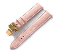 LOPAKACTAG Leather Watch With Green Soft Cowhide Men's And Women's Accessories Substitute For Longines For Tissot For Dw Strap(Pink gold buckle,21)