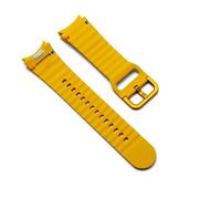 LOPAKACTAG No Gaps Quick Fit Silicone Strap For Samsung Galaxy Watch 7 6 5 4 40mm 44mm Bracelet 5Pro 45mm 6Classic 43mm 47mm Band(Yellow,For Watch 4 Classic)