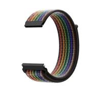 LOPAKACTAG Nylon Loop Strap For Garmin Forerunner 55 165 265 965 255 Active 5/For Vivomove Trend/For Vivoactive Venu 3/2 Bracelet Belt(Black rainbow,20mm)