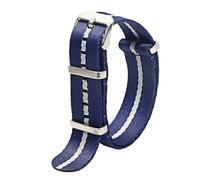 LOPAKACTAG Nylon Watch Band 20mm 22mm Comfortable Straps Loop Military Washable Blet For Men Watchbands(Blue gray-S,20mm)
