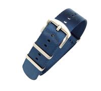 LOPAKACTAG Nylon Watchband For Omega Seamaster 300 Water Ghost Party 20mm 22mm For Mido Rolex Tudor Military Watch Strap(Blue-ST,22mm)