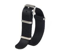 LOPAKACTAG Nylon Watchband Strap 20mm 22mm Generic Belt Replacement Men Women Watch Accessories(H-Black,20MM)