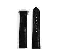 LOPAKACTAG Quick Release Bamboo Strip Pattern Leather Band For Omega Seamaster 300 Watch Strap 19mm 20mm 21mm 22mm Multi-Color Options(Black,19mm,Silver Buckle)