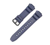 LOPAKACTAG Resin Strap For Casio G-Shock MCW-100H/110H W-S220 HDD-S100 WV-200 AE-2000/2100 TPU Silicone Waterproof Watch Bracelet Band 16mm(Matte Royal Blue02)