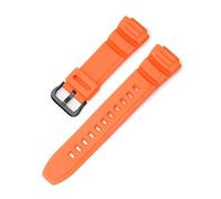 LOPAKACTAG Resin Strap For Casio G-Shock MCW-100H/110H W-S220 HDD-S100 WV-200 AE-2000/2100 TPU Silicone Waterproof Watch Bracelet Band 16mm(Matte orange02)