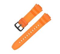 LOPAKACTAG Resin Strap For Casio G-Shock MCW-100H/110H W-S220 HDD-S100 WV-200 AE-2000/2100 TPU Silicone Waterproof Watch Bracelet Band 16mm(Orange02)