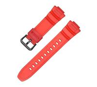 LOPAKACTAG Resin Strap For Casio G-Shock MCW-100H/110H W-S220 HDD-S100 WV-200 AE-2000/2100 TPU Silicone Waterproof Watch Bracelet Band 16mm(Red02)