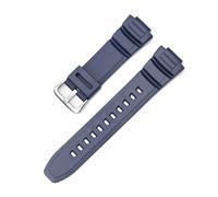 LOPAKACTAG Resin Strap For Casio G-Shock MCW-100H/110H W-S220 HDD-S100 WV-200 AE-2000/2100 TPU Silicone Waterproof Watch Bracelet Band 16mm(Matte Royal Blue01)