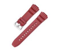 LOPAKACTAG Resin Strap For Casio G-Shock MCW-100H/110H W-S220 HDD-S100 WV-200 AE-2000/2100 TPU Silicone Waterproof Watch Bracelet Band 16mm(Matte dark red01)