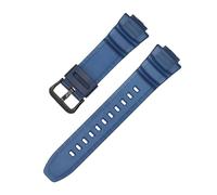 LOPAKACTAG Resin Strap For Casio G-Shock MCW-100H/110H W-S220 HDD-S100 WV-200 AE-2000/2100 TPU Silicone Waterproof Watch Bracelet Band 16mm(Royal blue02)