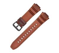 LOPAKACTAG Resin Strap For Casio G-Shock MCW-100H/110H W-S220 HDD-S100 WV-200 AE-2000/2100 TPU Silicone Waterproof Watch Bracelet Band 16mm(Brown02)