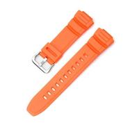 LOPAKACTAG Resin Strap For Casio G-Shock MCW-100H/110H W-S220 HDD-S100 WV-200 AE-2000/2100 TPU Silicone Waterproof Watch Bracelet Band 16mm(Matte orange01)