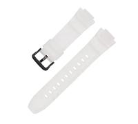 LOPAKACTAG Resin Strap For Casio G-Shock MCW-100H/110H W-S220 HDD-S100 WV-200 AE-2000/2100 TPU Silicone Waterproof Watch Bracelet Band 16mm(Half transparent B)