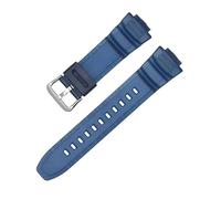LOPAKACTAG Resin Strap For Casio G-Shock MCW-100H/110H W-S220 HDD-S100 WV-200 AE-2000/2100 TPU Silicone Waterproof Watch Bracelet Band 16mm(Royal blue)