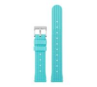 LOPAKACTAG Rubber Waffle Watch Strap 20mm 22mm Fluororubber Universal Diver Waterproof Comfortable Sports Fast Release Watchbands(Light Blue,20mm)