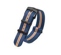 LOPAKACTAG Soft Nylon Strap For Omega Seamaster 007 Men Women Military Canvas Replace Watch Band For Seiko Prospex 18mm 20mm 22mm 24mm(Blue Light Blue,24mm)