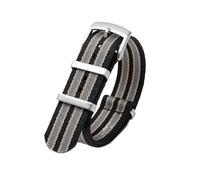 LOPAKACTAG Soft Nylon Strap For Omega Seamaster 007 Men Women Military Canvas Replace Watch Band For Seiko Prospex 18mm 20mm 22mm 24mm(Blue White,24mm)