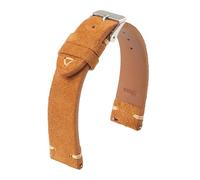 LOPAKACTAG Suede Leather Strap For Seiko Watch Band Vintage Bracelaet Handmade Stitching Wristband Wristbelt(Tan,19mm)
