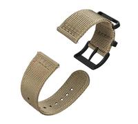 LOPAKACTAG Two Pieces Nylon Watch Strap,18mm 19mm 20mm 22mm 24mm Watchband,Replacement Band For Men, Silver Steel Buckle(Khaki Brown-B,22mm)