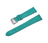 LOPAKACTAG Vintage Suede Leather Strap 18/19/20/22mm Buckle Band Quick Release Leatehr Watch For Omega/For Seiko/For Cartier/For Tissot/Watch Belt(Cyan-Silver Buckle,19mm)