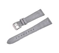 LOPAKACTAG Vintage Suede Leather Strap 18/19/20/22mm Buckle Band Quick Release Leatehr Watch For Omega/For Seiko/For Cartier/For Tissot/Watch Belt(Gray-Silver Buckle,20mm)