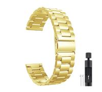 LOPAKACTAG Watch Band For Samsung Galaxy 7/6/5/4/3 40mm 44mm S3 For Active2 For Huawei GT4 GT3 Gt2e Stainless Steel(Gold,22MM)