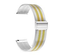 LOPAKACTAG Watch Band For Samsung Galaxy 7/6/5/4/3 40mm 44mm S3 For Active2 For Huawei GT4 GT3 Gt2e Stainless Steel(AXN-Silver Gold,22MM)