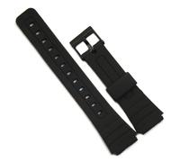LOPAKACTAG Watch Band Replacement Strap For Casio F-91W 18mm Black Resin Plastic Wrist Watchstrap With Pins Metal Buckle F91 F91W(Black black,18mm)
