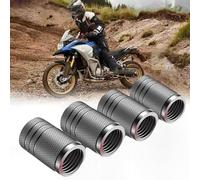 LOPAMCGH 4PCS Motorcycle Valve Stem Caps for BMW Rnine T per R Nine T, Aluminum Dust Tyre Valve Stem Covers for Motorbikes, Scooters, Bikes Corrosion Resistant, Universal,C Grey