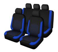 LOPAMCGH Car Seat Covers for Hyundai Genesis BH 1.Generation 2008-2013, Full Set Front & Rear Seat Protectors, Breathable Fabric All Weather Seat Cover, Interior Accessories & Easy to Install,D Blue