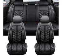 LOPAMCGH Car Seat Covers for Hyundai Santa FE/Santa-FE Hybrid/Santa-FE PHEV Hybrid 2018-2023, Car Seat Covers Full Set 5 Seat, PU Leather Cover Seats, Front Rear Waterproof Breathable Seat Protectors