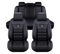 LOPAMCGH Car Seat Covers for Renault Captur 2019-2022, PU Leather Front Rear Full Set Seat Covers, 5 Seats Car Seat Cushions Protectors Waterproof Breathable Accessories,A Black