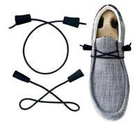 Lopau Laces Replacement Compatible with Hey Dude, Replacement Laces for Dudes Shoes, Elastic Shoe Strings, Black, 14inch (35.5cm)