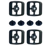 Lopau Replacement Buckle for Arizona Essentials Slide-On Sandal, Double Strap Clasp Repair for EVA Open-Back Clog Men and Women, Black, M