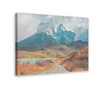 LOPEEY Torres Del Paine Poster Print Colorful Patagonia Travel Art Canvas Poster Bedroom Decor Landscape Office Room Decor Gift 20x30inch(50x75cm)