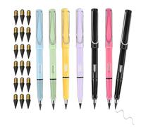 Lopenle 18pcs Eternal Pencils Inkless Pencils Everlasting Pencils With 30PCS Replaceable Refills Technology Unlimited Writing Magic Pencil For School Office Professional Use