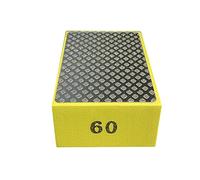 LOPERT Diamond Hand Polishing Pads for Ceramic Tile Glass Grinding Resin Hand Pads for Glass Stone Ceramic Marble Granite Polishing Grinding Block,60# Yellow 2#
