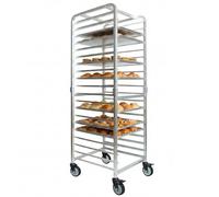 lopeztek 20-Tier Half & Full Sheet Bun Pan Rack - Bread Bakers Rack for Commercial Kitchen, Rolling Baking Cart with Brake Wheels, 26" L x 20.3" W x 68.3" H