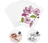 LOPHE 10 Pcs Blank Tattoo Practice Skin, Double Sides 7.47 5.7 inches Tattoo Practice Skin, Silicone Pads Tattooing Microblading Practice Skin for Beginners, Double Sides Tattoo Fake Skins, White