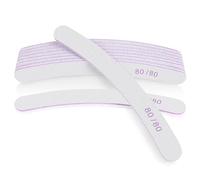 LOPHE 10PCS Professional Nail Files, Double Sided 80/80 Grit Emery Boards for Nails, Nail Shaping Manicure Tools, Professional Nail File Set for Nail Styling, Salon, Home Use