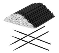 LOPHE 200Pcs Micro Applicator Brushes, Disposable Applicator Eyelash Extensions Mascara Wands Brush Make Up Brushes Microfibre Brushes Make Up Mascara Brushe for Makeup Oral Dental,Black