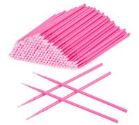 LOPHE 200Pcs Micro Applicator Brushes, Disposable Applicator Eyelash Extensions Mascara Wands Brush Make Up Brushes Microfibre Brushes Make Up Mascara Brushe for Makeup Oral Dental,Pink