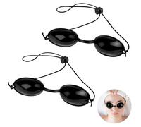 LOPHE 2PCS Sunbed Goggles Sunbed Eye Protection, Adjustable Safety Tanning Goggles, Protection UV and Infrared, Suitable for Sunbathing, LED Light Therapy, Beauty Clinics, Home beauty