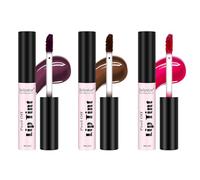 LOPHE 3 Pcs Peel Off Lip Stain Set, Peel Off Matte Waterproof and Anti-Smudge Tattoo Lip Stain, Long Lasting Non-Stick Cup Peel Off Lip Stain, Suitable for Lip Makeup for Ladies And Girls(#A)