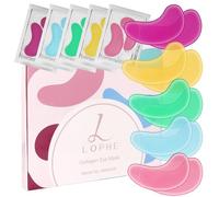 LOPHE 30 Pairs 5 Color Under Eye Patches, Vegan Eye Masks with Abundant Collagen Hydrating Eye Masks Iridescent Eye Patches for Puffy Eyes for Reduce Dark Circles Undereye Bags Wrinkles